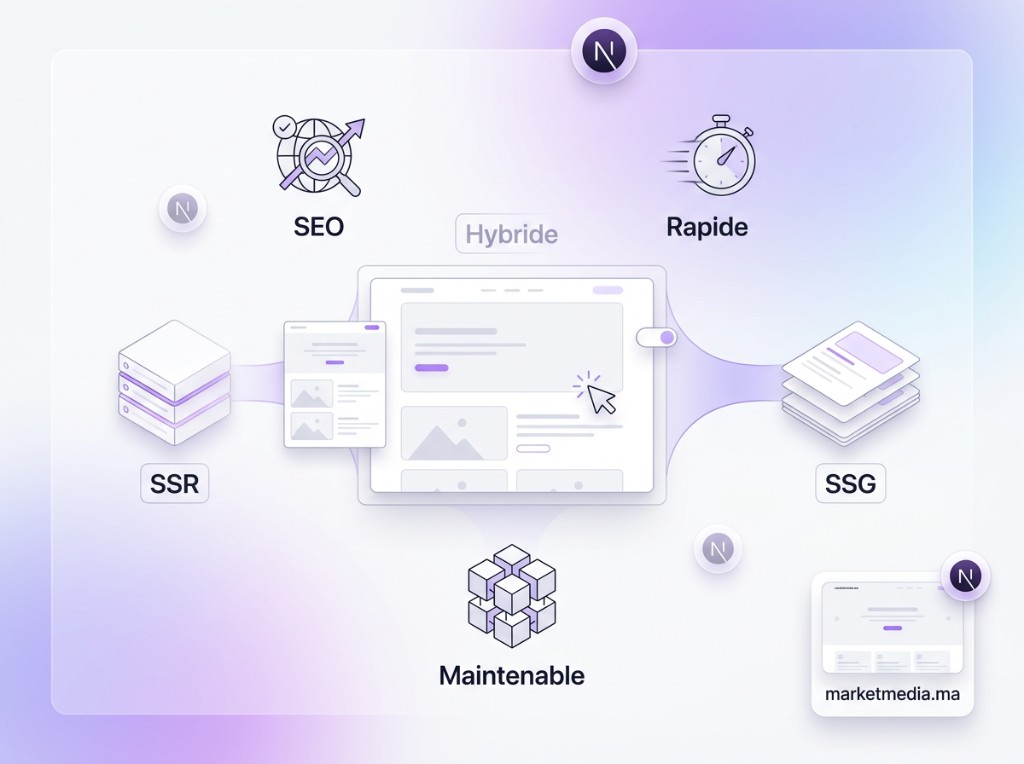 Architecture Next.js hybride — SSR, SSG, SEO, performance et maintenabilité