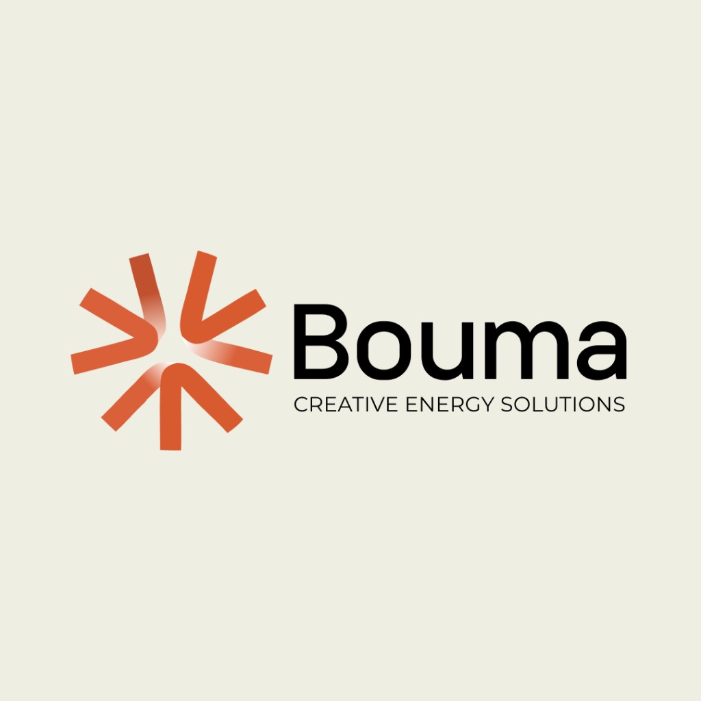 Logo Bouma — version complète sur fond crème clair