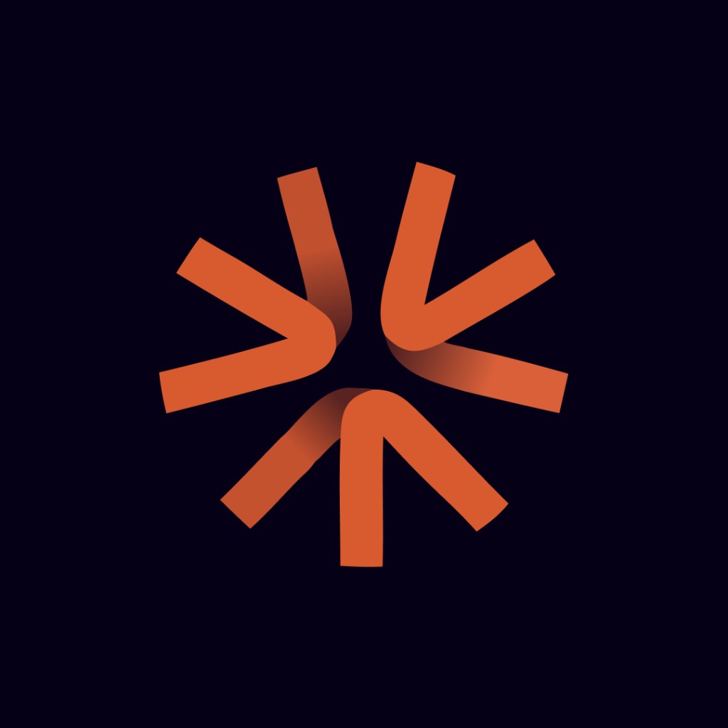 Symbole Bouma — icône orange sur fond sombre