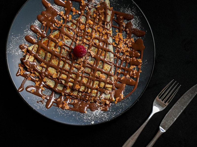 Photographe culinaire au Maroc — crêpe au chocolat