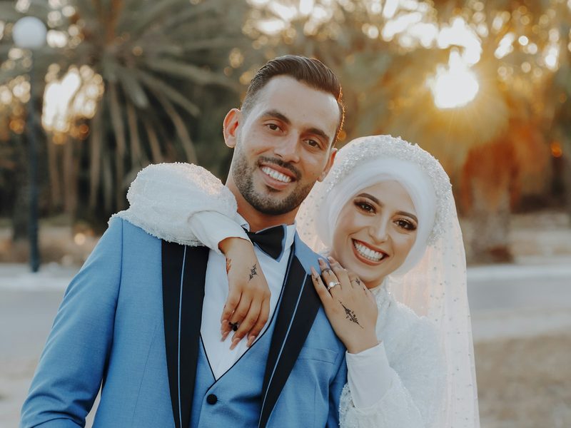 Mariés sous les palmiers — photographe mariage à Casablanca