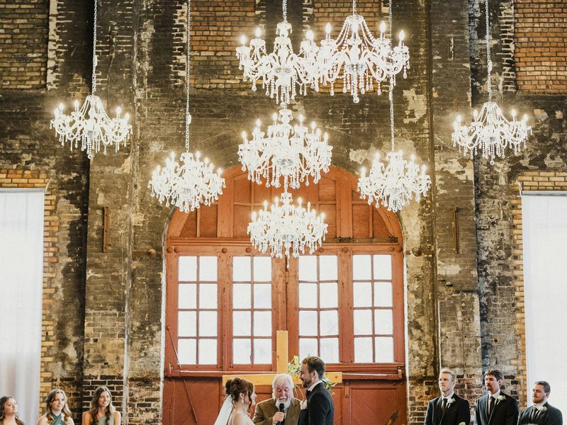 Reception hall with chandeliers — wedding videographer in Morocco