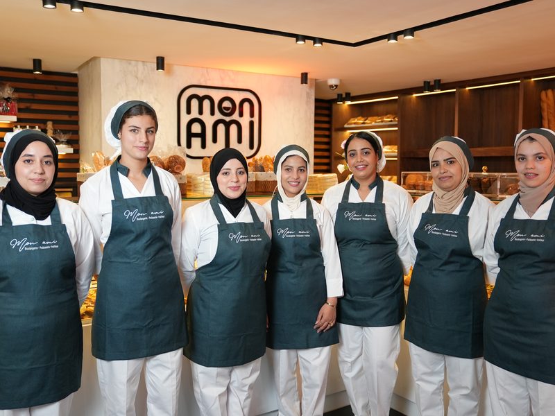 Corporate video in Morocco — Team photo in aprons