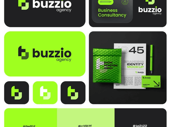 Charte graphique et palette de couleurs — identité visuelle Buzzio agency